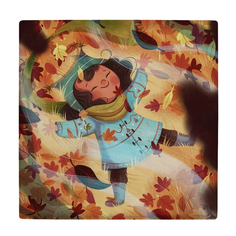  زیر لیوانی طرح دختر و جنگل پاییزی کد    3529996_1344