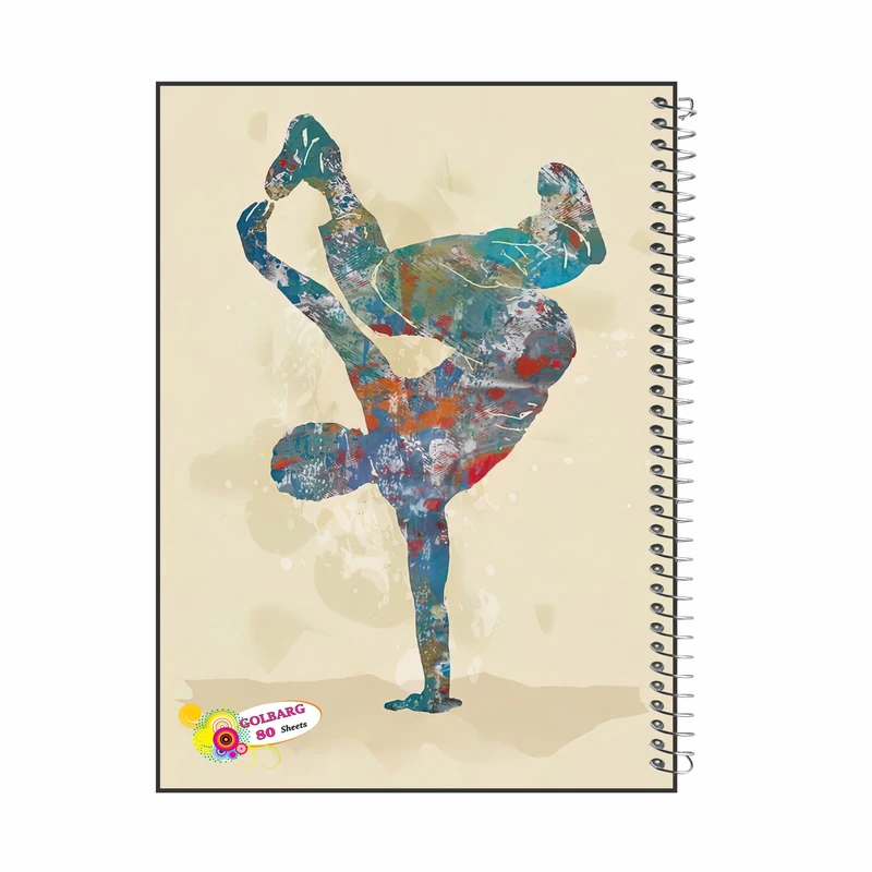 دفتر مشق 80 برگ گلبرگ مدل دبیرستانی کد 5408