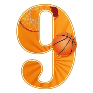 استند رومیزی مدل عدد 9 طرح بسکتبال کد 1925