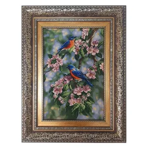 تابلو فرش دستباف طرح دوبلبل