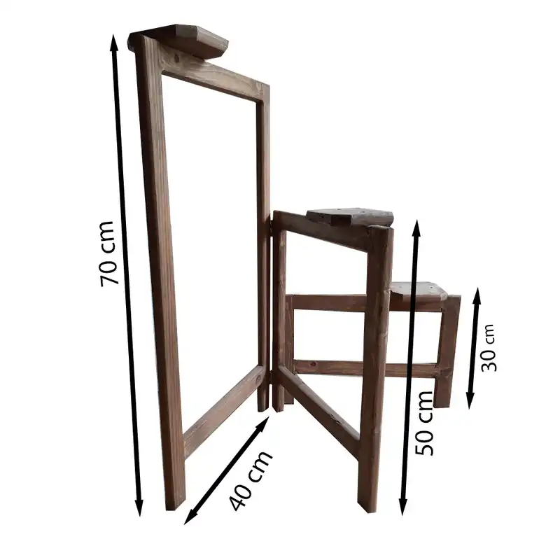 استند گلدان چوبی وودن کاتج مدل کتابی