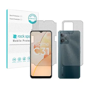 Rockspace model HyMTT Matte screen protector suitable for Realme C31 mobile phone along with the phone back protector