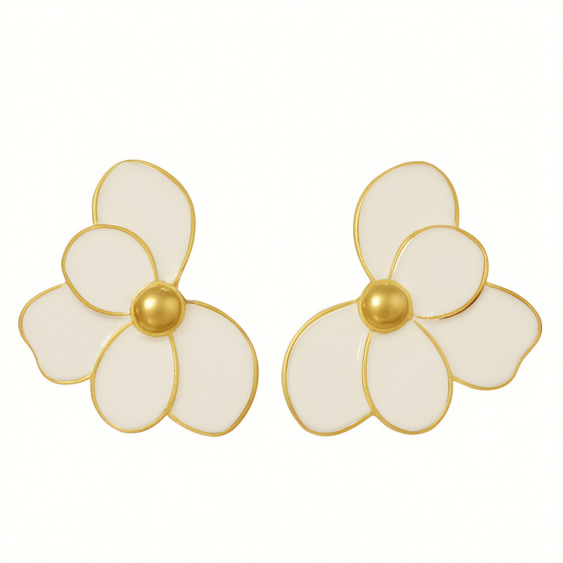 گوشواره آویز زنانه طرح گلبرگ کد A104