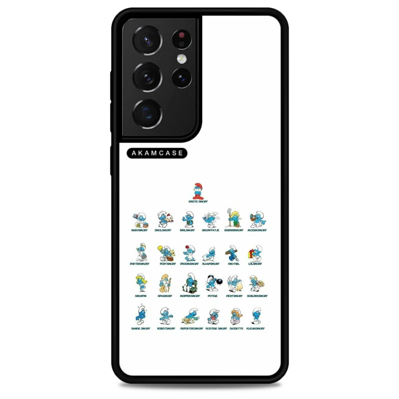 کاور آکام مدل AMC-WSGS21U-SMURFS-3 مناسب برای گوشی موبایل سامسونگ Galaxy S21 Ultra