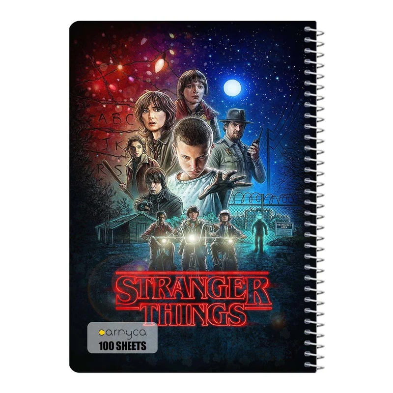 دفتر شطرنجی 100 برگ سیمی کارنیکا طرح چیزهای عجیب Stranger Things کد 31134