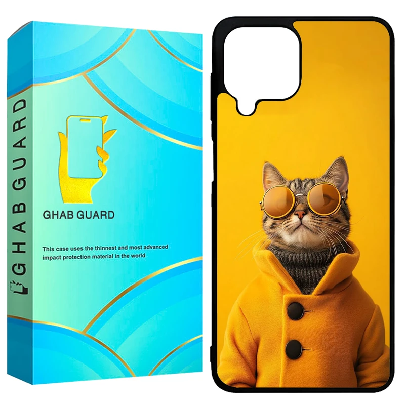 کاور قاب گارد طرح گربه مدل GCHPA224 مناسب برای گوشی موبایل سامسونگ Galaxy A22 4G / M22 4G / M32 4G