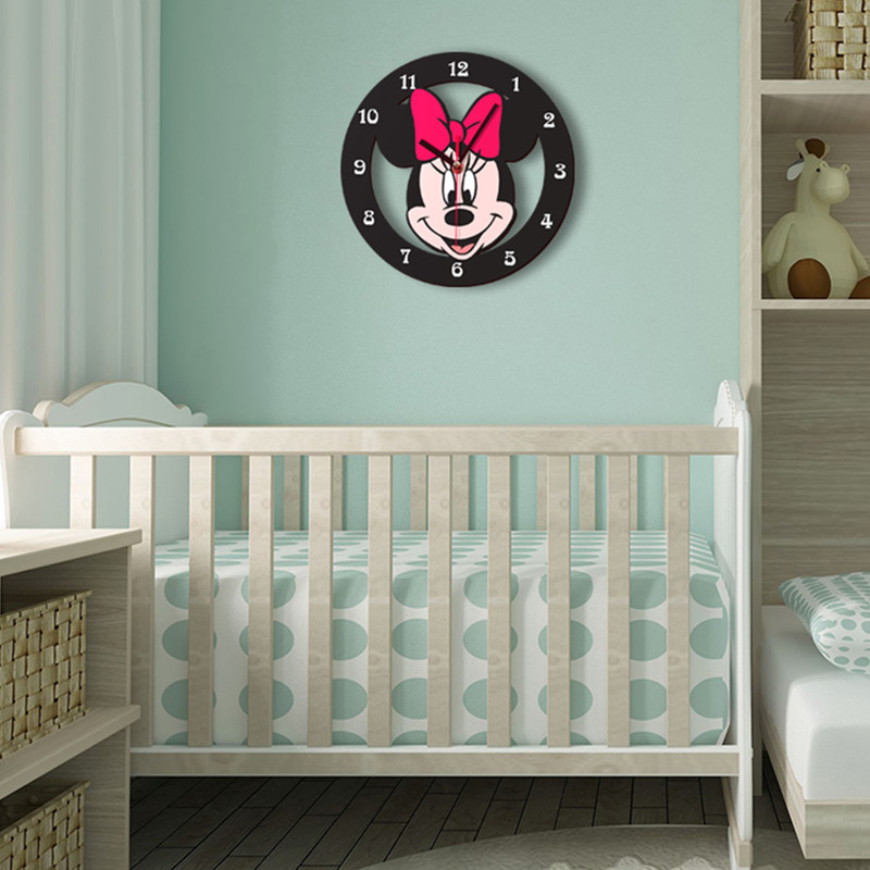 ساعت دیواری کودک باروچین مدل Minnie mouse