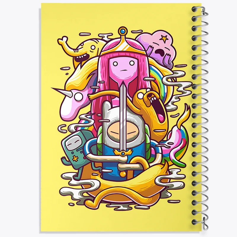 دفتر لیست خرید 50 برگ خندالو طرح وقت ماجراجویی (Adventure Time) کد N4464