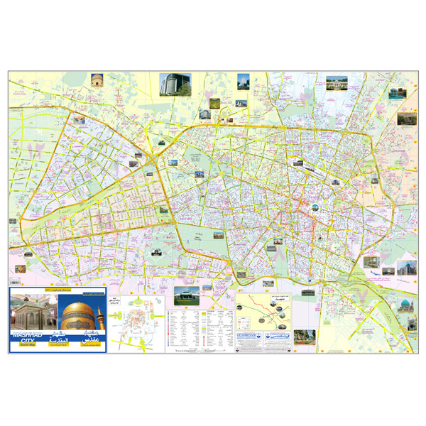 نقشه سیاحتی و گردشگری شهر مشهد گیتاشناسی کد337