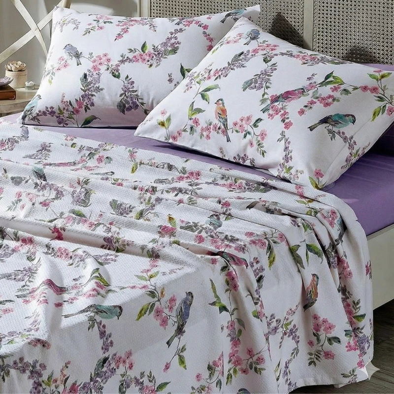 سرویس روتختی 2 نفر 3 تکه انگلیش هوم مدل Sprig Birds