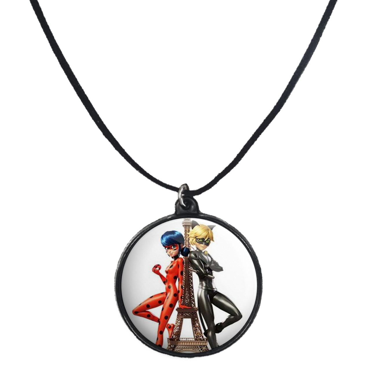 گردنبند پرمانه طرح کفشدوزکی کد pmb.1870 مدل دو طرفه