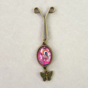 سنجاق روسری زنانه مدل بته جغه كد SF179-BL