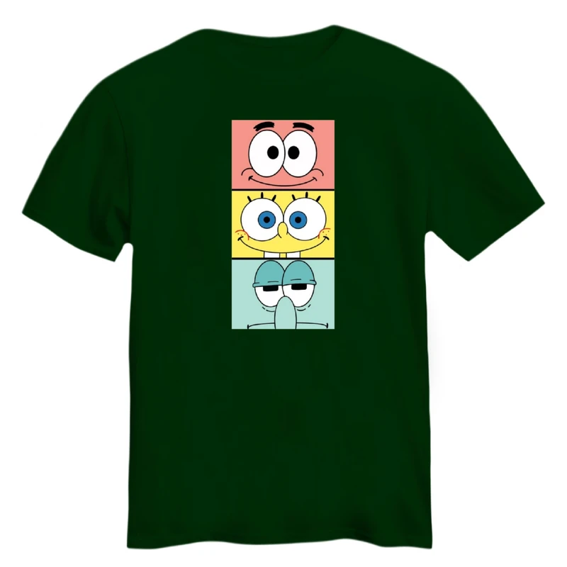 تی شرت آستین کوتاه زنانه مدل باب اسفنجی کد ۴