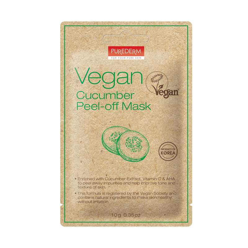 ماسک صورت پیوردرم سری Vegan مدل Cucumber وزن 15 گرم