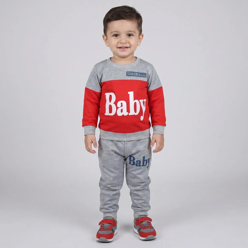 ست تی شرت و شلوار پسرانه مدل BABY کد 104