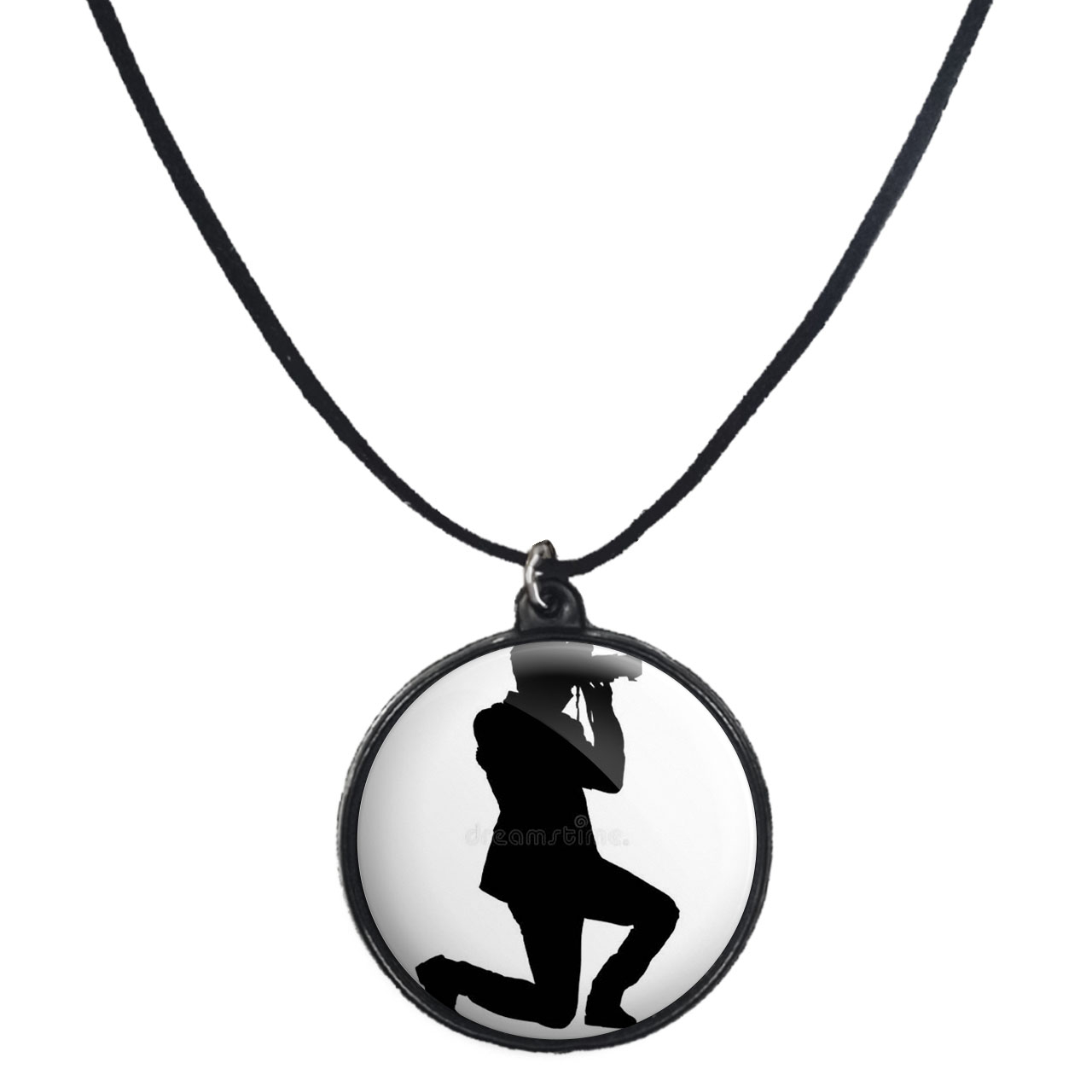 گردنبند پرمانه طرح عکاس کد pmb.12699 مدل دو طرفه