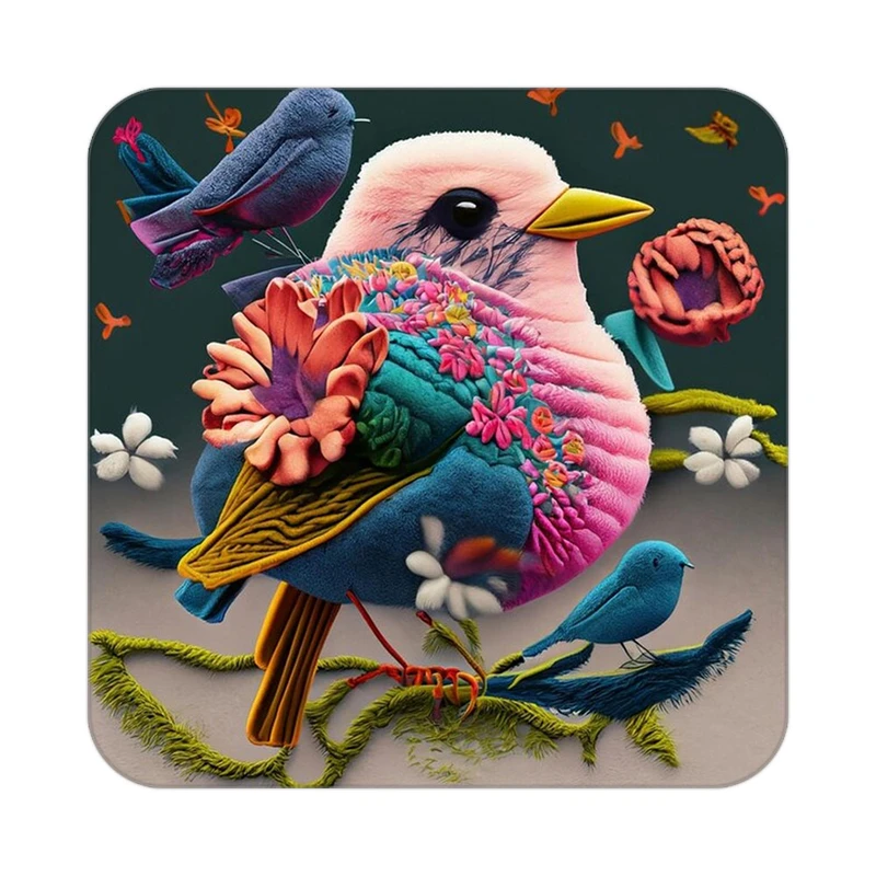 زیر لیوانی کاکتی طرح حیوانات رنگی مدل mp27103