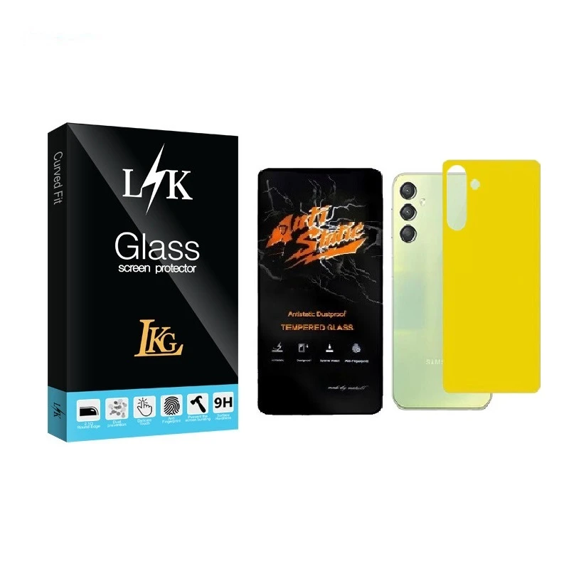 محافظ صفحه نمایش ال کا جی مدل LK Anti Static مناسب برای گوشی موبایل سامسونگ Galaxy A24 به همراه محافظ پشت گوشی