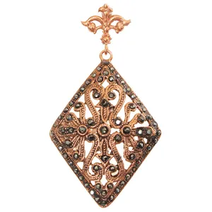 آویز زنانه مدل مارگازیت لوزی کد JW291