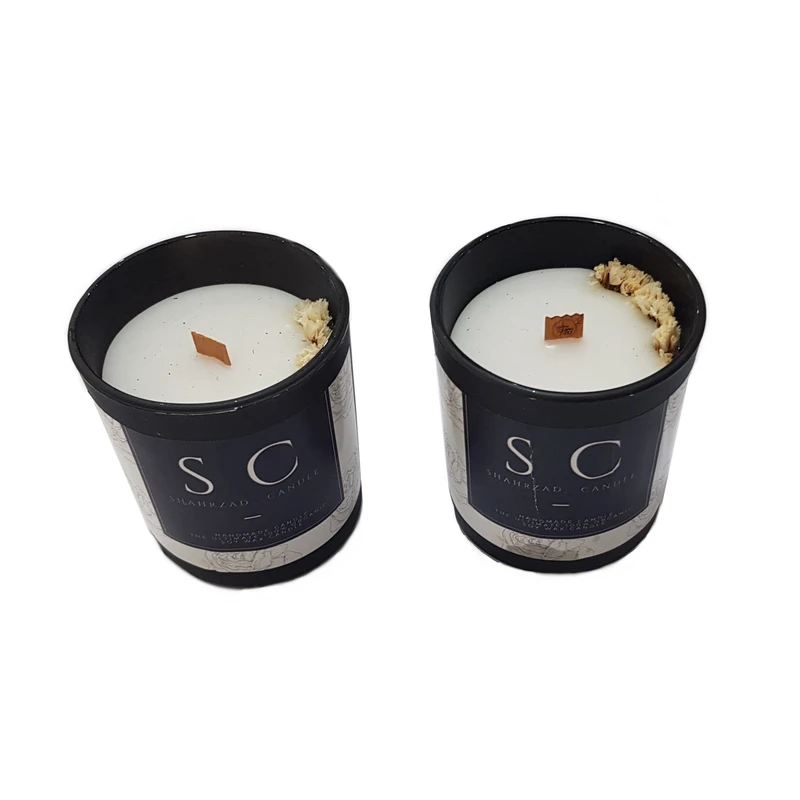 شمع استوانه‌ای بدون‌بو مدل لیوانی زمان اتمام 20 ساعت بسته دو عددی