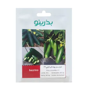 بذر خیار سبز بوته ای تاینی F1 ویژه خیار شور بذرینو کد BZNO-257