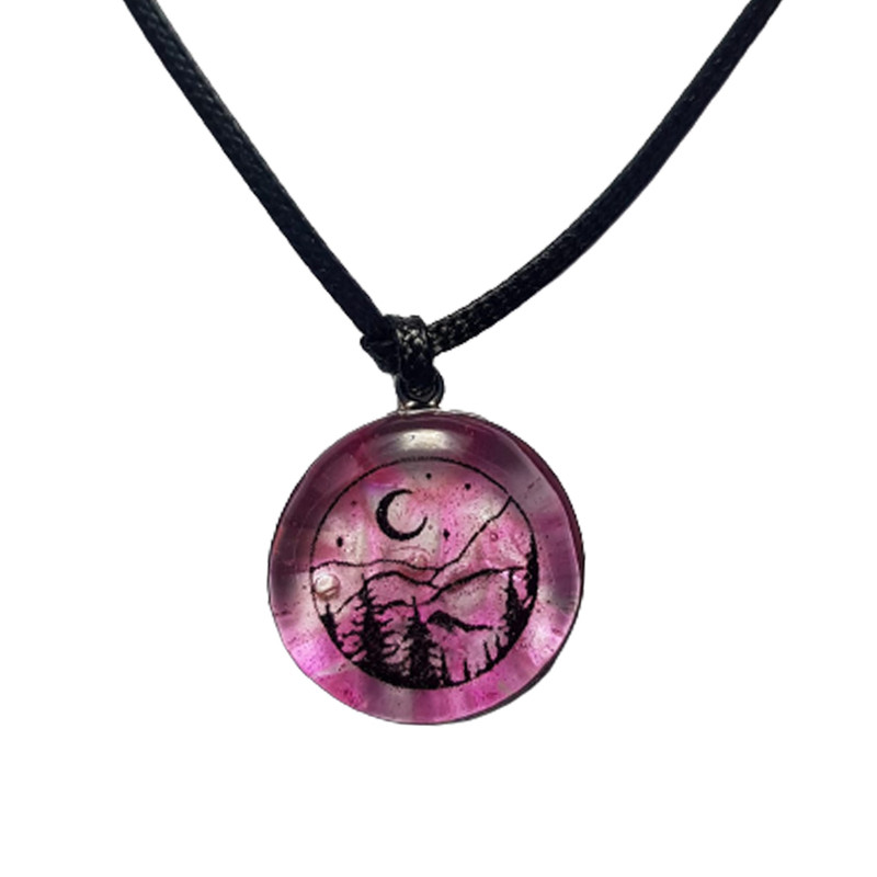 گردنبند دخترانه مدل رزینی طرح منظره گردنبند دخترانه مدل رزینی طرح منظره