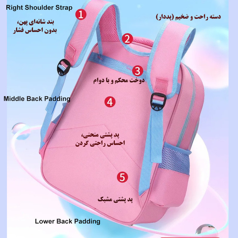 کوله پشتی مدرسه طرح کرومی کد 01