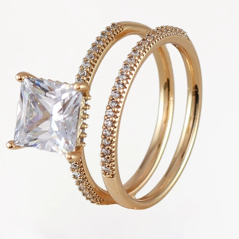 ست حلقه و پشت حلقه زنانه ژوپینگ کد yy492 بسته دو عددی