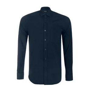 پیراهن آستین بلند مردانه جوتی جینز مدل ساده کد 303053 رنگ سرمه‌ای