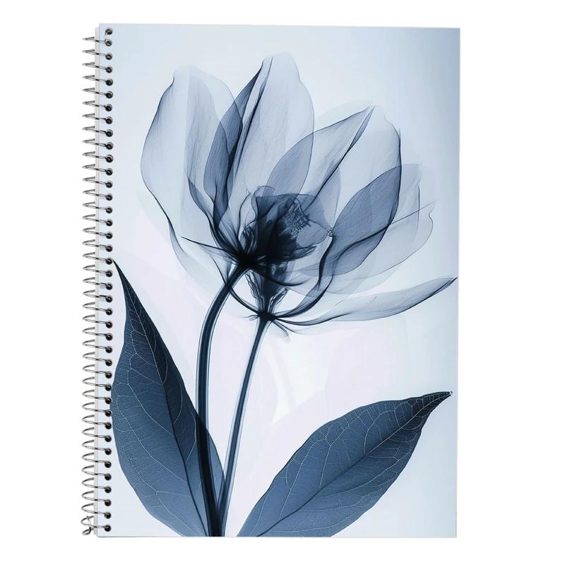 دفتر زبان 50 برگ مدوپد مدل دو خط طرح گل کد DF13942