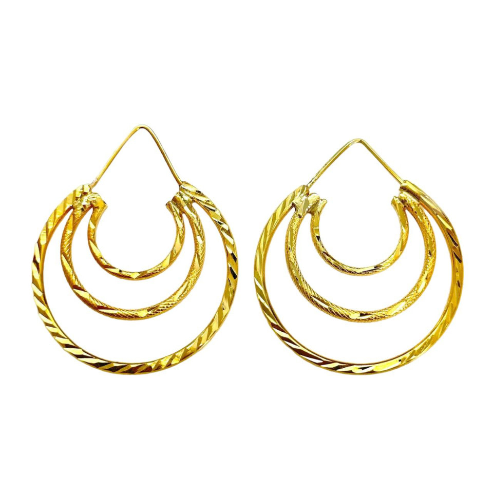 گوشواره نقره زنانه مدل سه ردیف تراش گوشواره نقره زنانه مدل سه ردیف تراش