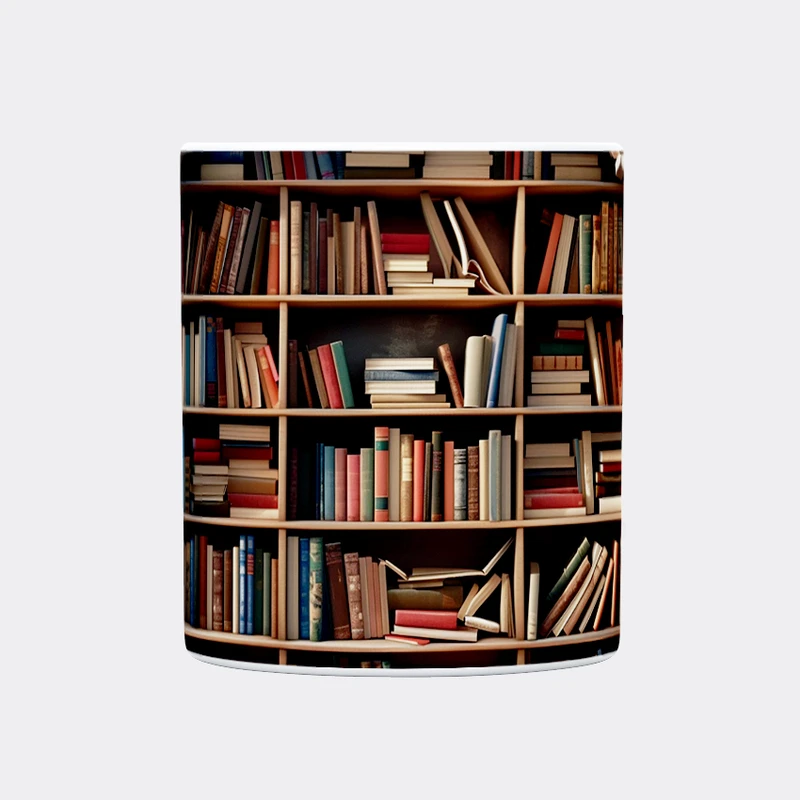 ماگ حس آمیزی طرح کتاب مدل کتابخانه کد 38