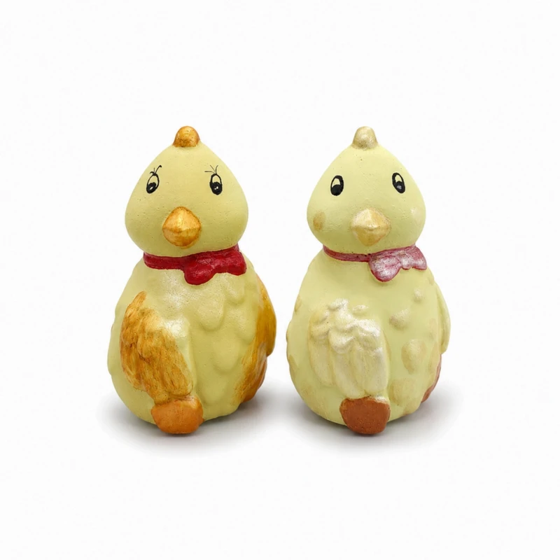 مجسمه دکوری طرح جوجه عروسکی مدل Chickoo بسته 2 عددی
