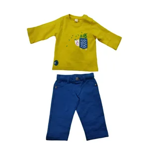 ست تی شرت و شلوار نوزادی توک توک مدل جوجه تیغی