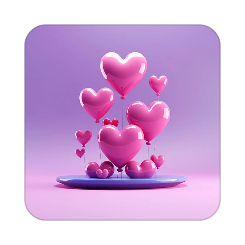 زیر لیوانی کاکتی طرح عاشقانه مدل mp36515