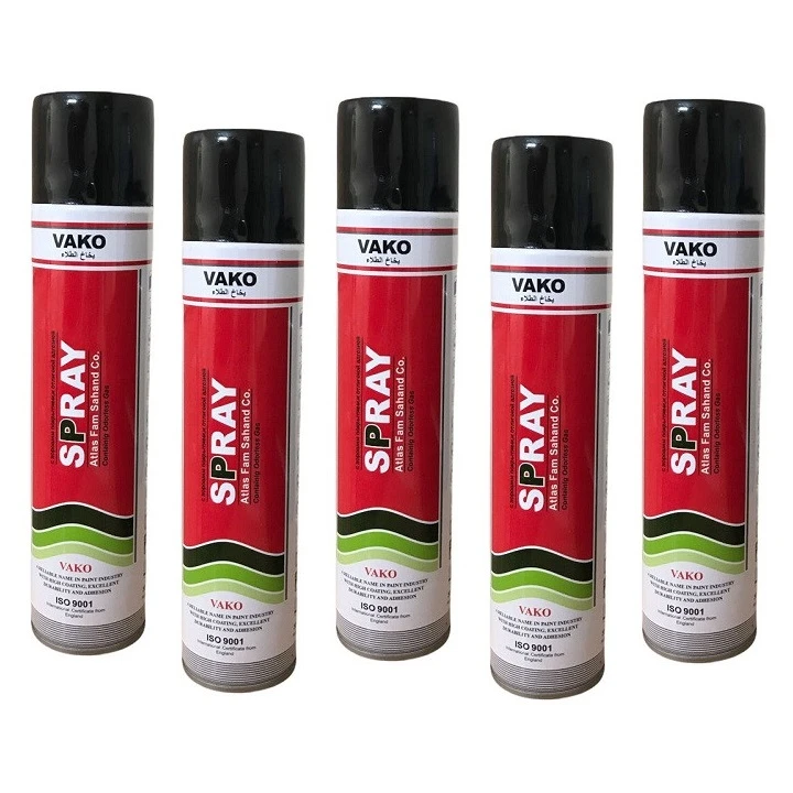 اسپری رنگ مشکی واکو مدل مات حجم 300 میلی لیتر بسته 5 عددی