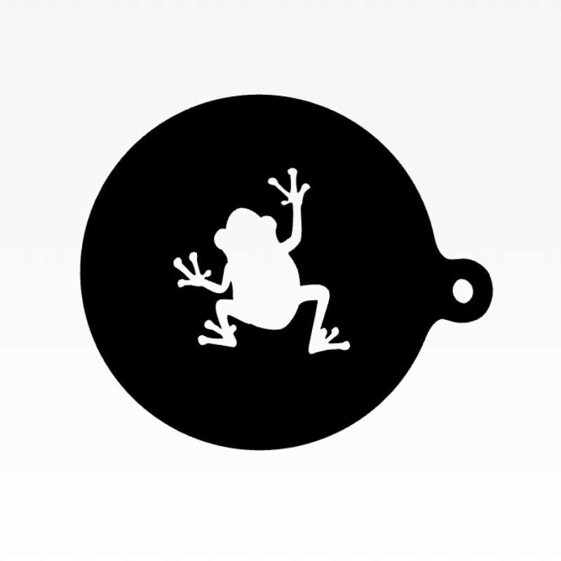 شابلون تزیین قهوه مدل قورباغه شابلون تزیین قهوه مدل قورباغه