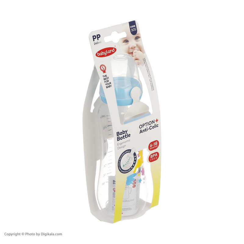 شیشه شیر بیبی لند مدل 305 ظرفیت 240 میلی لیتر