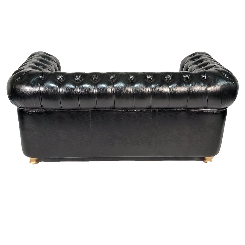 مبل انتظار دو نفره هلکو مدل چستر گلمیخ پایه طلایی