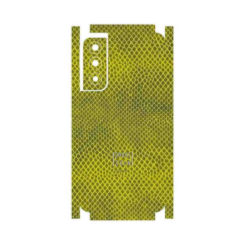 برچسب پوششی ماهوت مدل Yellow Snake Skin-FullSkin مناسب برای گوشی موبایل سامسونگ Galaxy S21 FE 5G