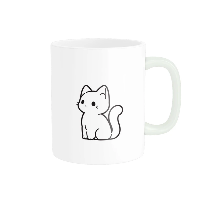 ماگ پاد آفرین مدل گربه کوچولو کنجکاو کد 136