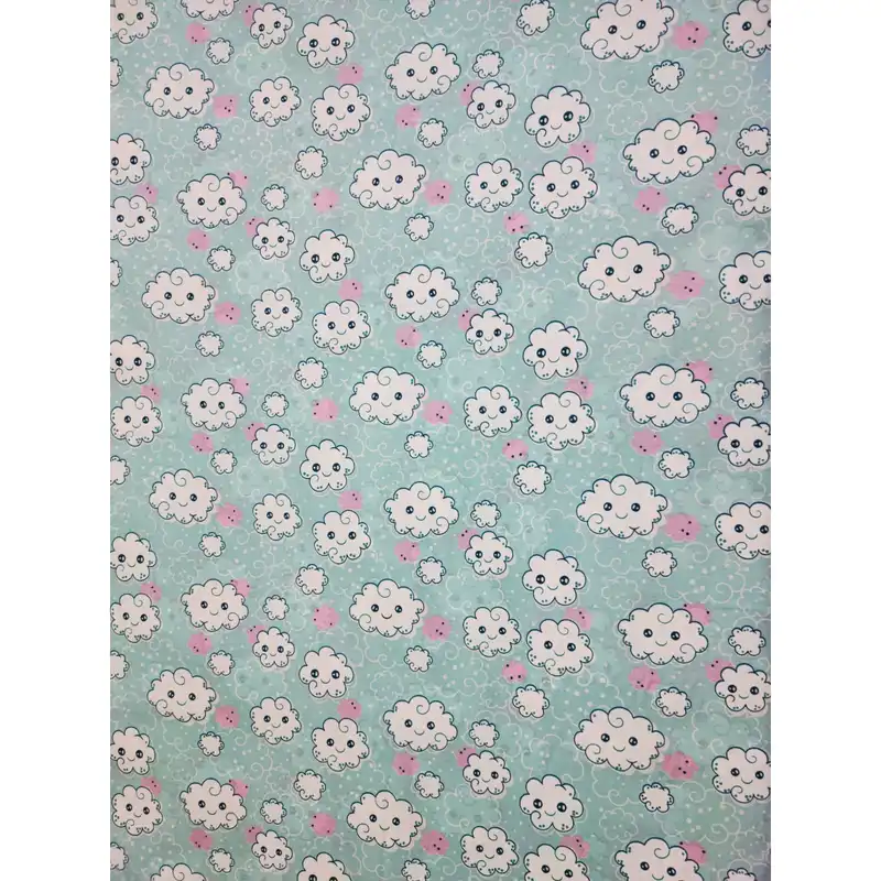 پارچه ملحفه مدل ابری کودکانه کد A