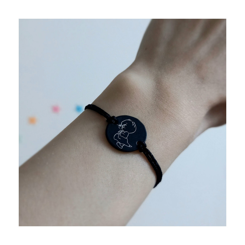 دستبند مدل دوستی  تام و جری قلب بسته 2 عددی