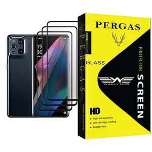 Waily Nice Pergas Glass MIX003 Screen Protector For Oppo Find X3 Pro Pack Of 3