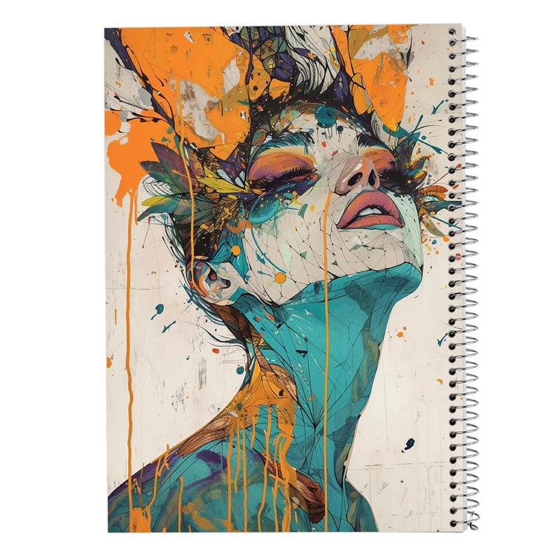 دفتر ژورنال نویسی 50 برگ مدوپد مدل نقطه ای طرح نقاشی آدم کد DF15685