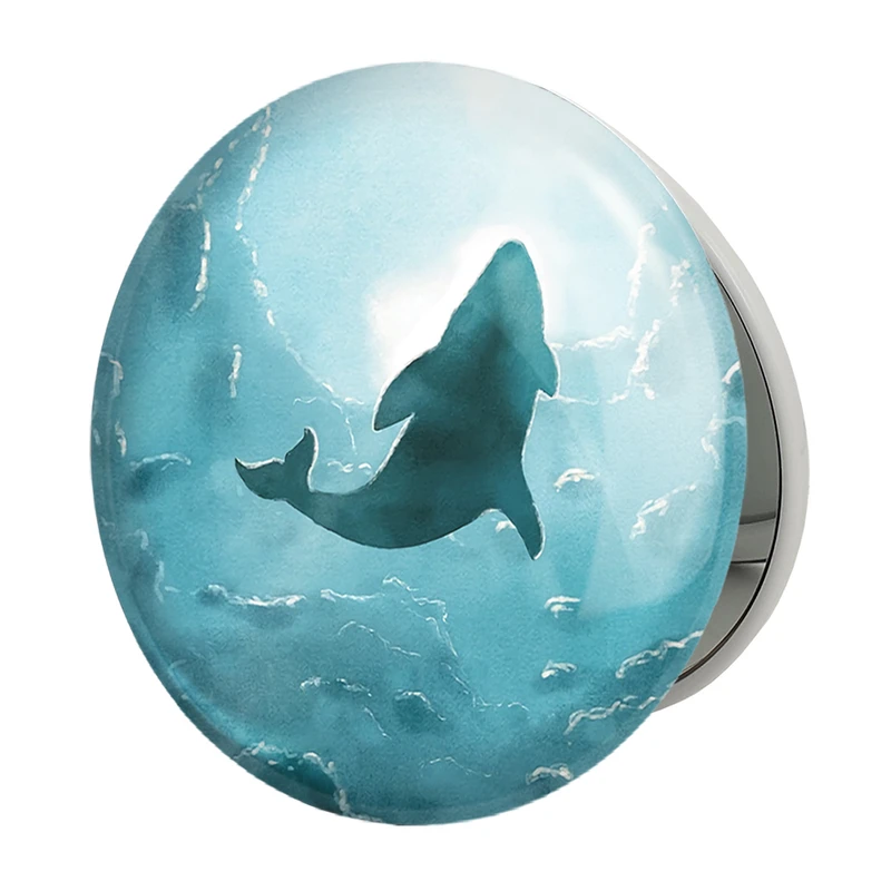 آینه جیبی خندالو طرح وال نهنگ مدل تاشو کد 29505