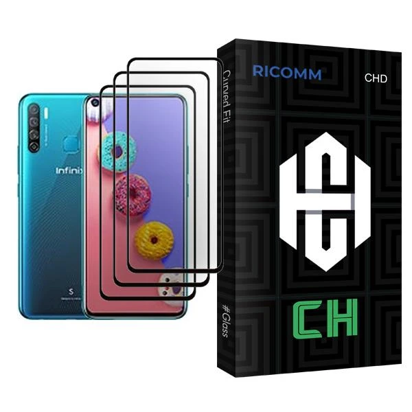 محافظ صفحه نمایش ریکام مدل CH Glass MIX003 مناسب برای گوشی موبایل اینفینیکس S5 بسته سه عددی