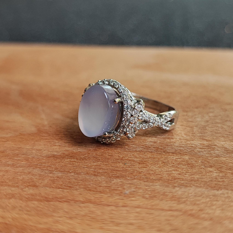 انگشتر نقره زنانه مدل عقیق کبود کد YW4090