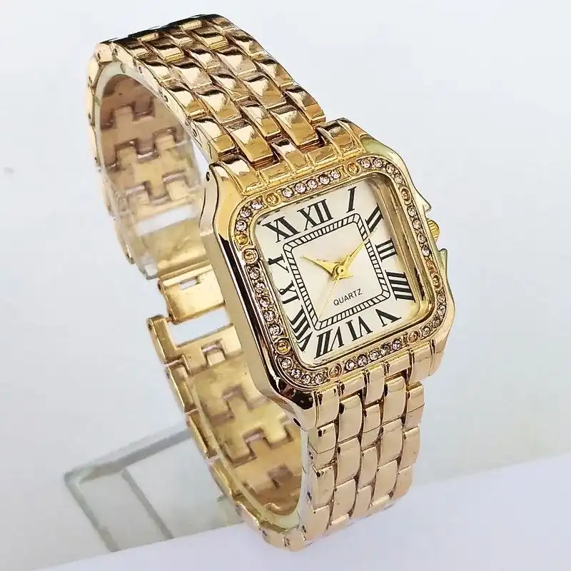 ساعت مچی عقربه ای زنانه مدل یونانی دورنگین 02