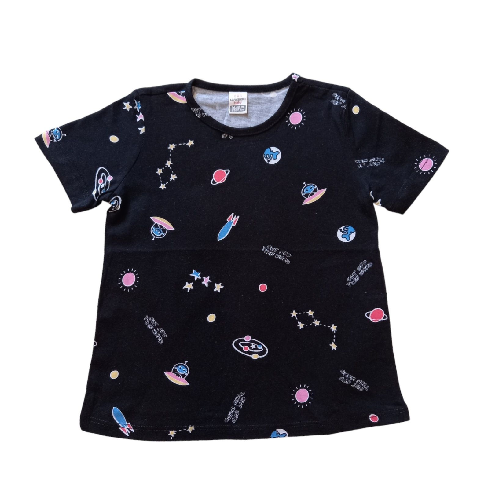 تی شرت آستین کوتاه نوزادی ال سی وایکیکی مدل فضانوردی -  - 1